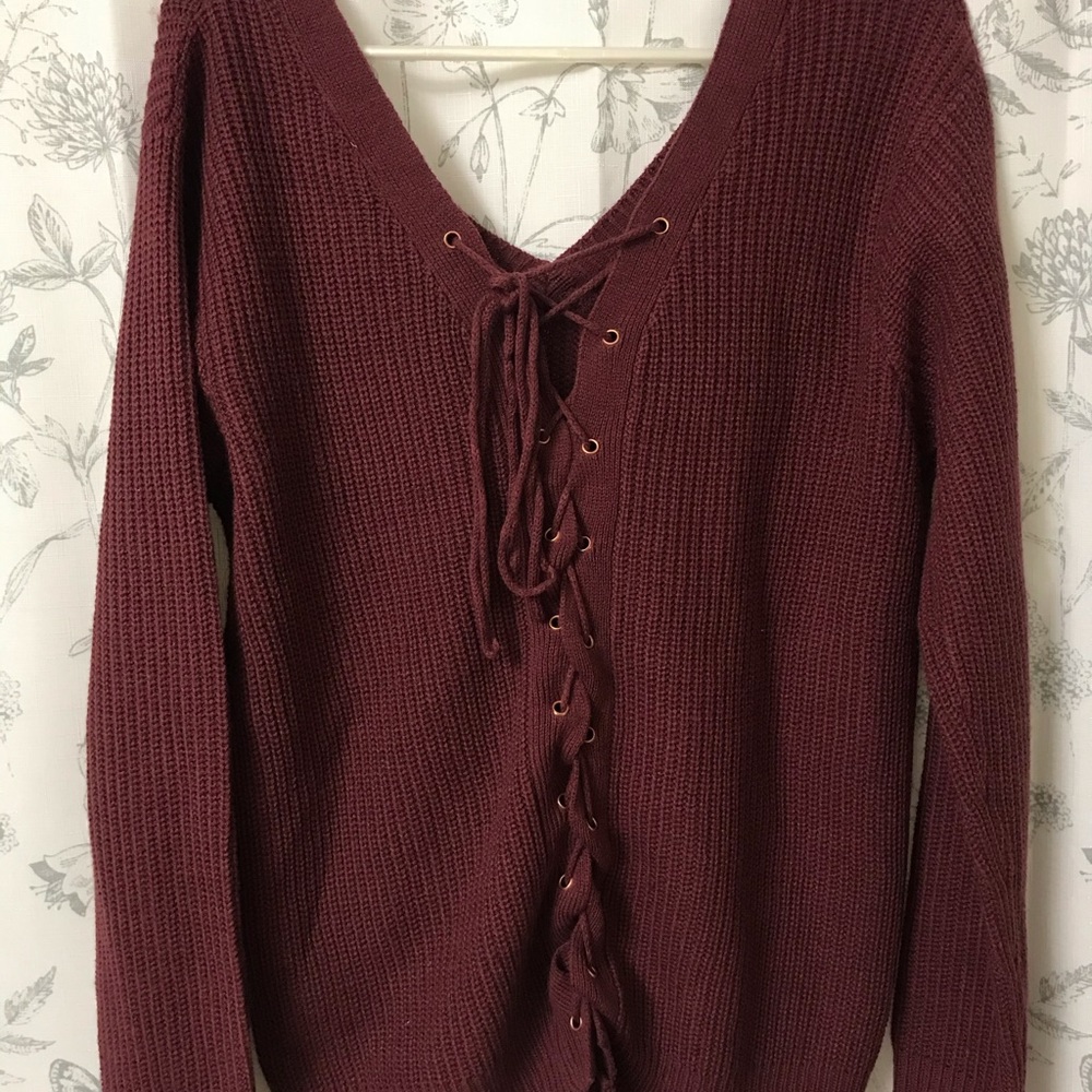 NEW Lace-Up Sweater